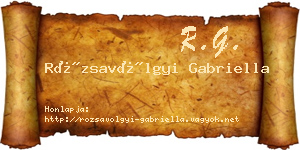 Rózsavölgyi Gabriella névjegykártya